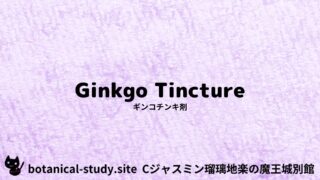 Ginkgo Tincture:Mini Dictionary Quiz ギンコチンキ剤