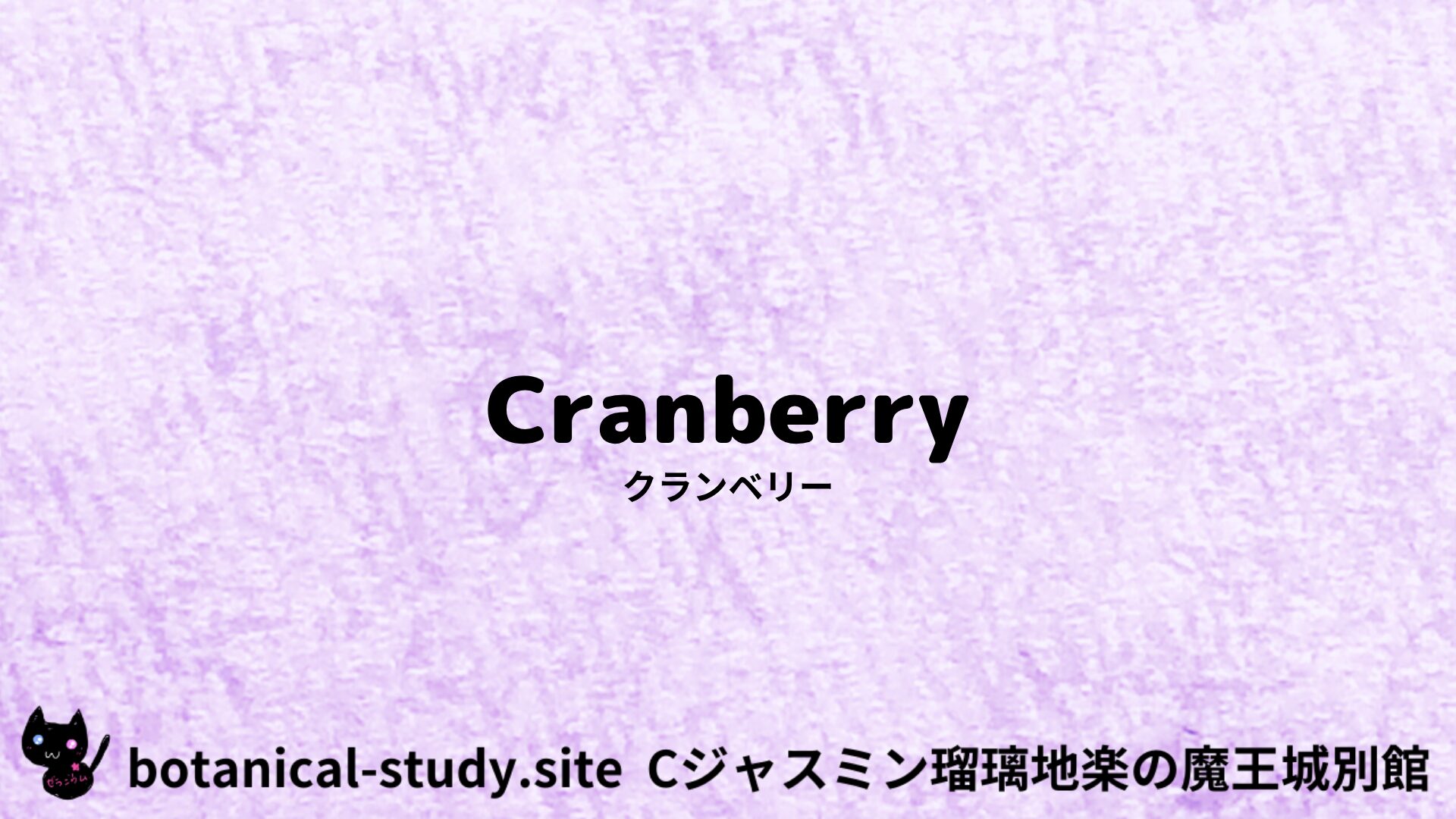 【別館】cranberry-クランベリー/ハーブ＠botanical-study.site