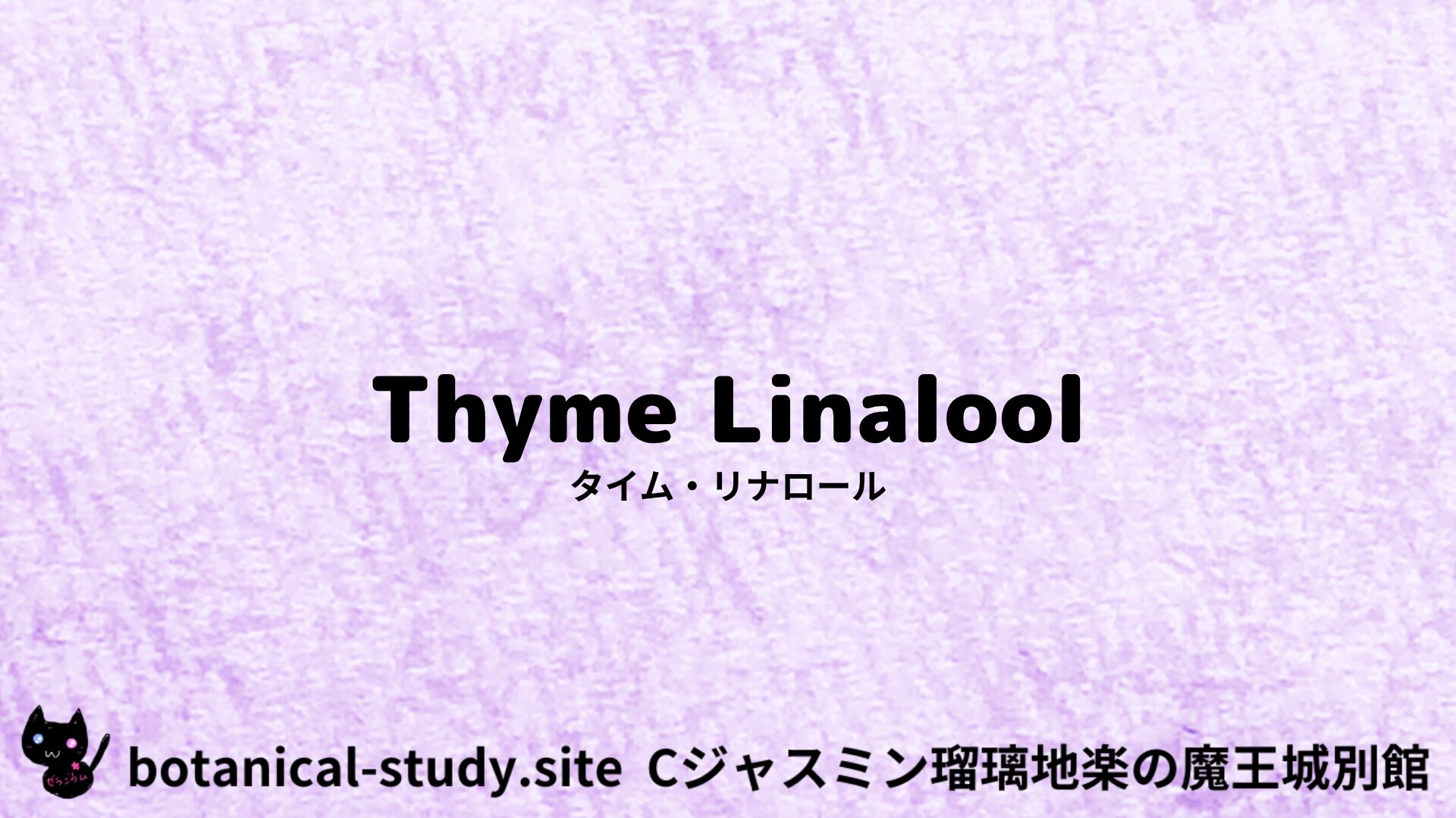 thyme-linalool-タイム・リナロール/アイキャッチ＠botanical-study.site