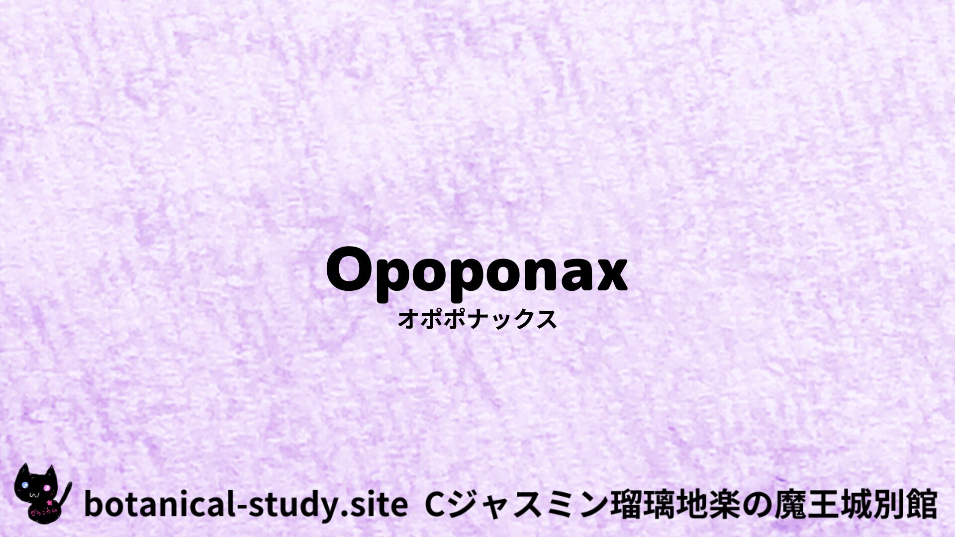 【別館】opoponax-オポポナックス/アイキャッチ＠botanical-study.site